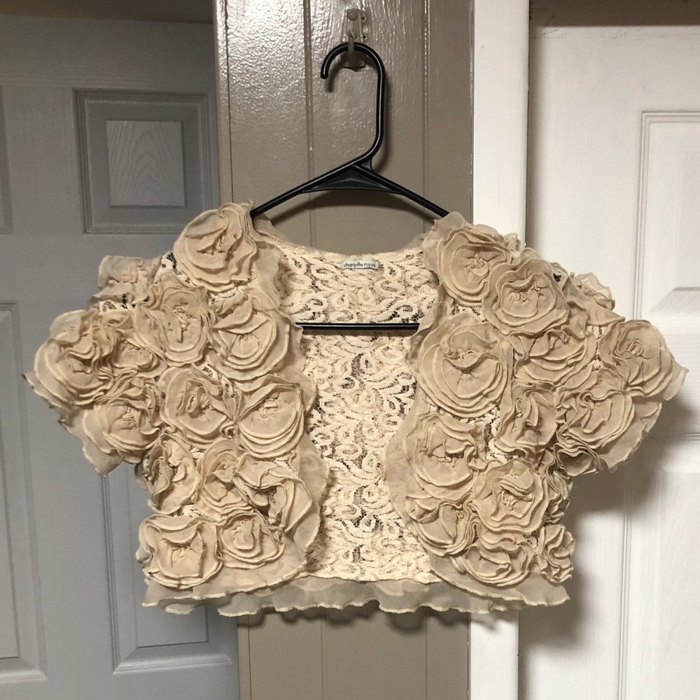 Floral Nude Shrug